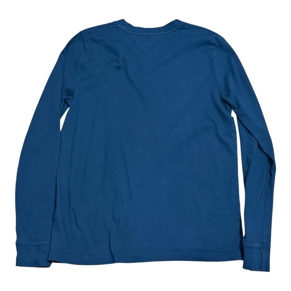 Abercrombie Kids Shirt Youth 15/16 Navy Blue Long Sleeve Crew Neck Logo Top - Picture 7 of 7